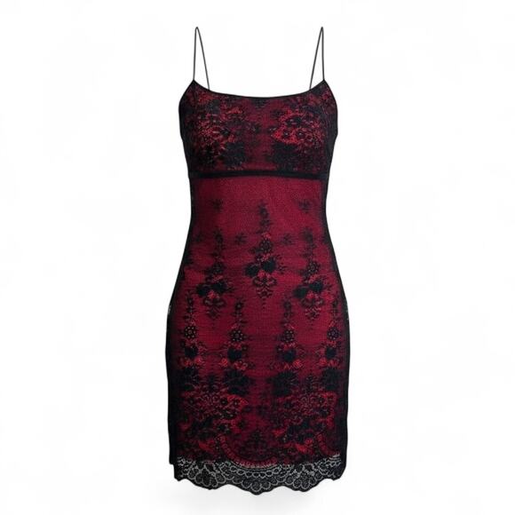 Y2K Rampage Whimsygoth Lace Mini Dress - Picture 1 of 6